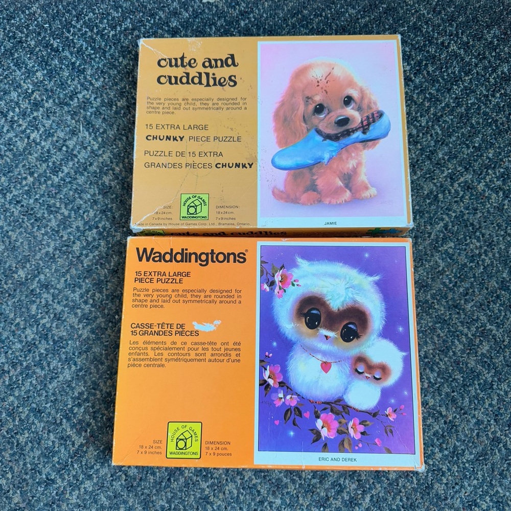 Waddingtons Cute and Cuddlies Vintage Puzzles